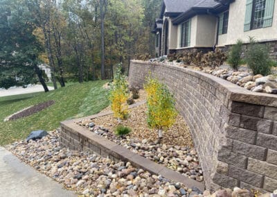 2-Tiered Retaining Walls in front of home